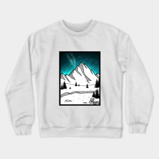 Milky Way Mountains Crewneck Sweatshirt